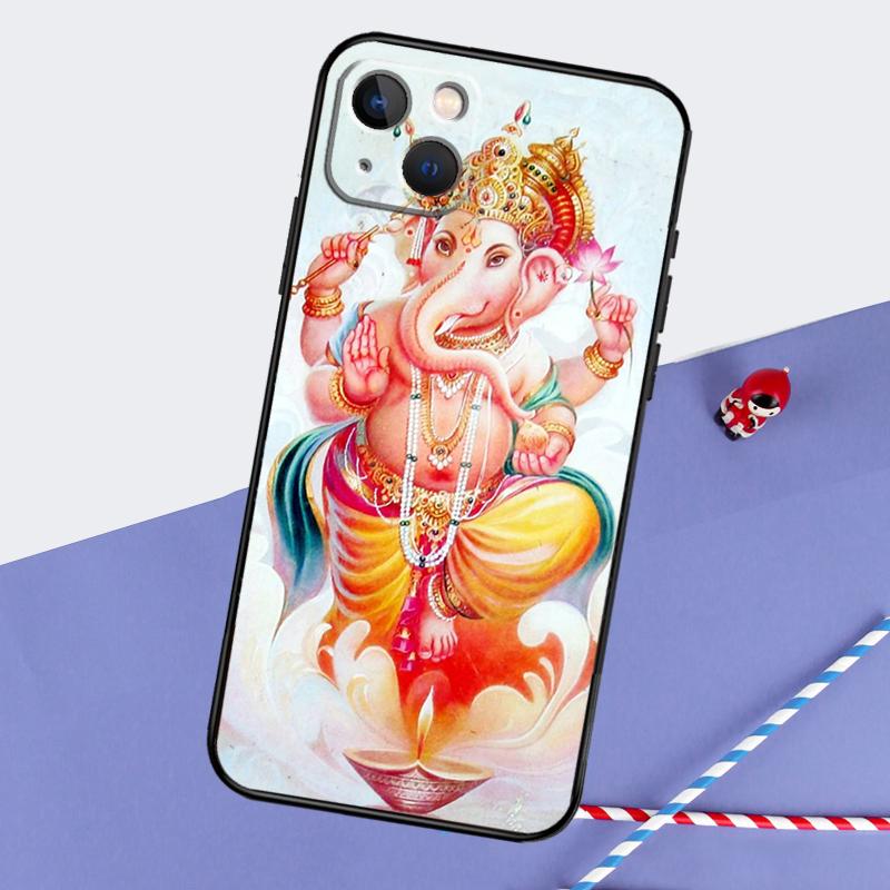 Ganesh Elefantengott Handyhülle Für iPhone 16 Pro 15 Pro 11 12 13 14 Pro Max Mini XR 16e 15 16 Plus Hülle Schale