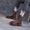 Small Man Height Increase Medium Tube Martin Boots Women's British Style 2025 New Autumn and Winter Women's Shoes Fleece Thickened Short Boots