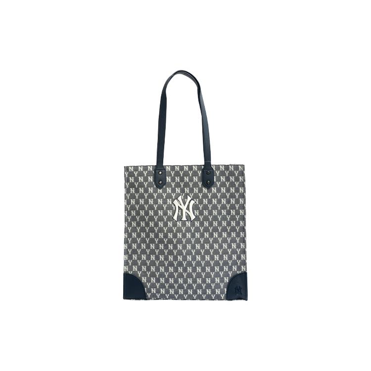 New MLB Monogram Collection Polyester Tote Bag, Shopping Bag, Combo Bag, One Shoulder Handbag Tubas Unisex Blue 3AORL031N-50NYS