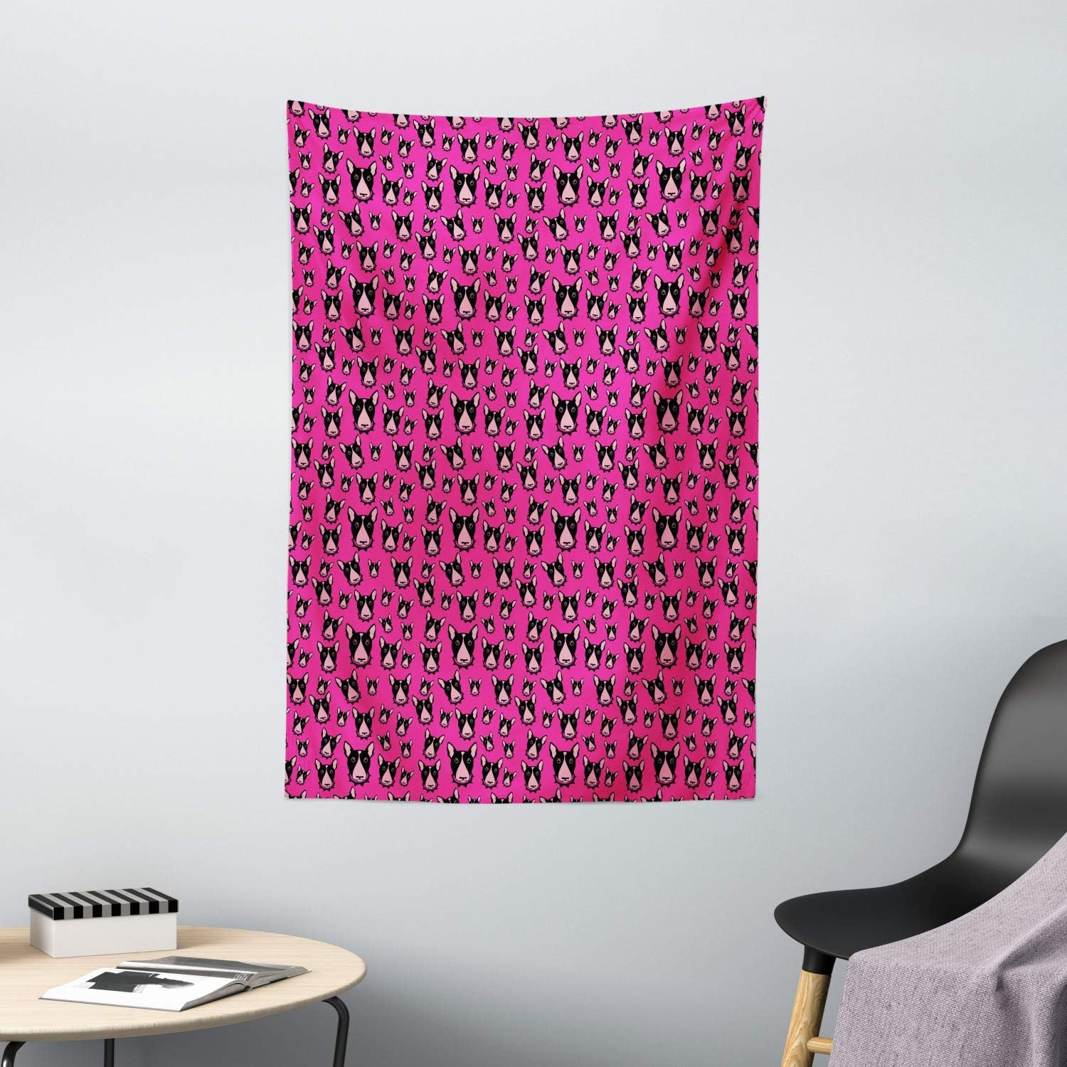 Tapestry of dogs bull terrier dog 75x100 чёрный