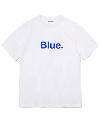 REIKU Rk 003 Blue Short-Sleeved T-Shirt White