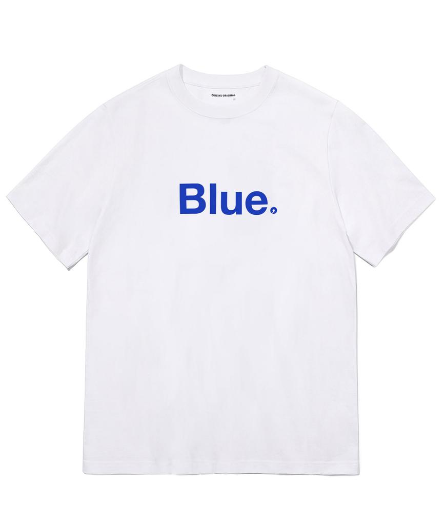 REIKU Rk 003 Blue Short-Sleeved T-Shirt White