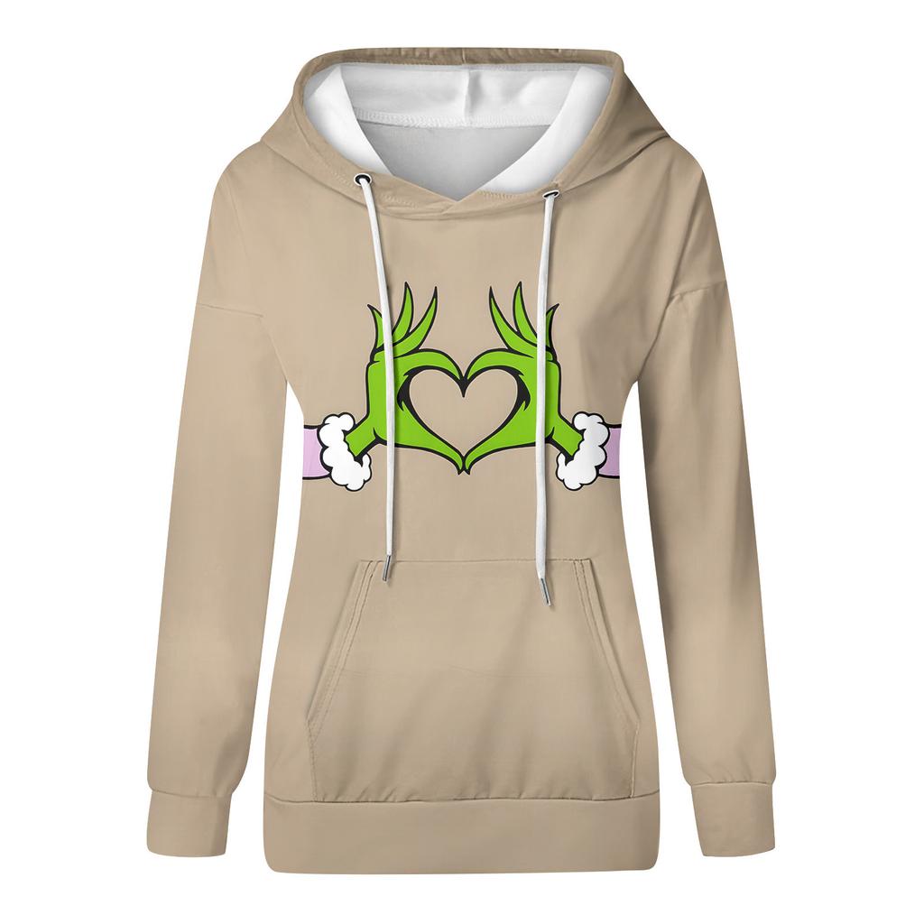 Women's Fashion Casual Long Sleeve Christmas Printed Sweatshirt