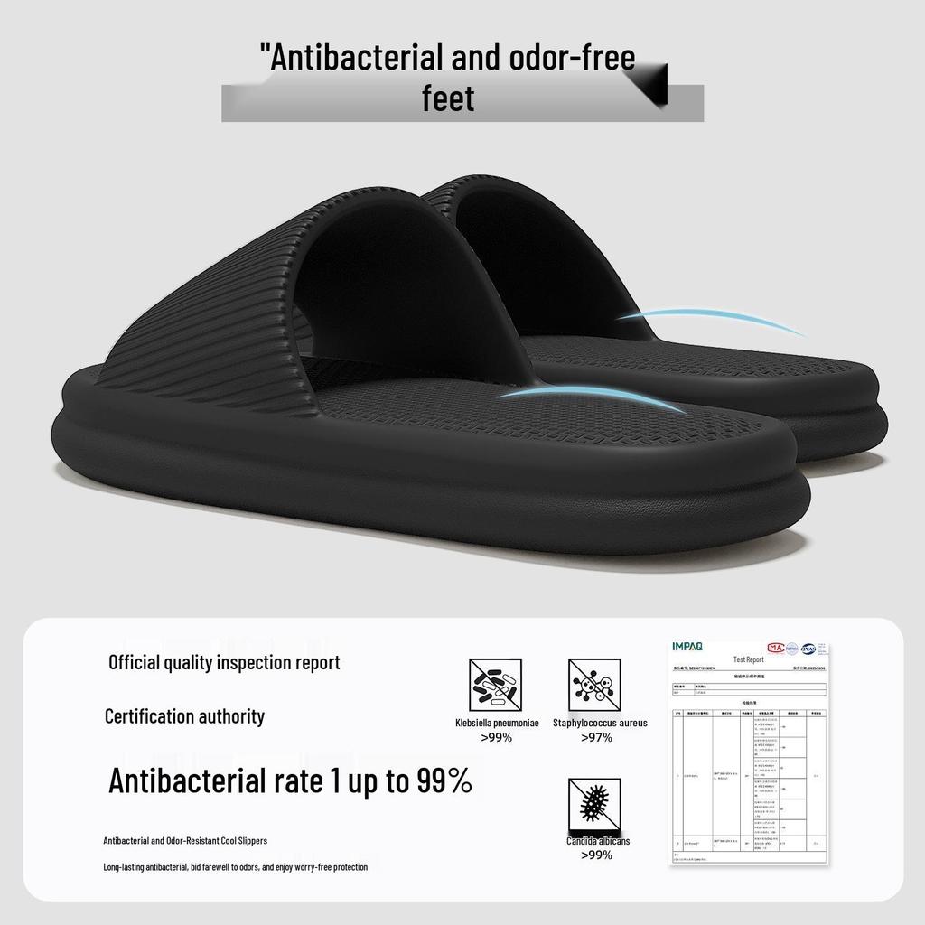 Unisex Summer Non-Slip Indoor Slippers with Soft Soles for Home and Bathroom Use