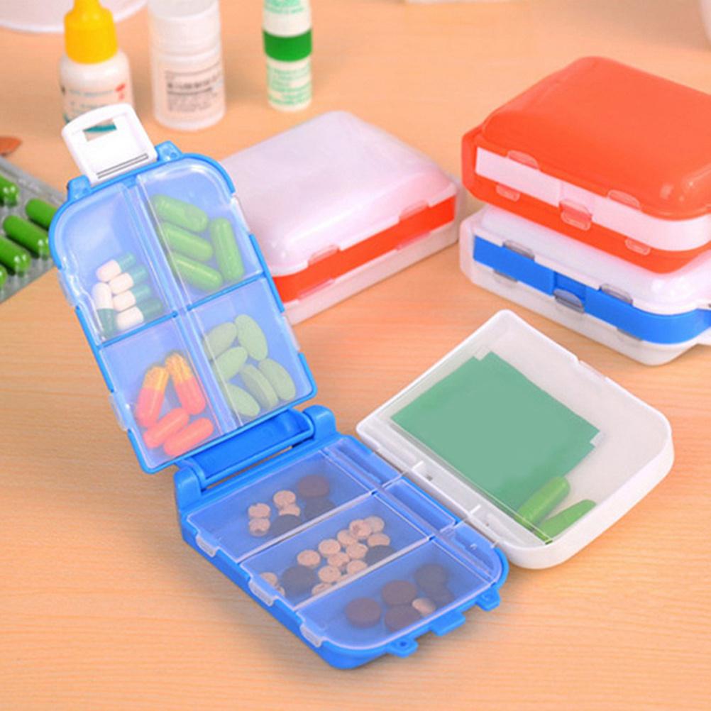 8 Slot Medicine Box Portable Plastic Organizer for Pills Tablets Capsules Storage Case Lightweight Compact Design