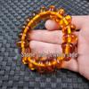 Imitation Beeswax Abacus Bead Bracelet with Amber Clasp