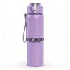 1PC Invictus Faint Text Minimal Print 750ml Colorful Plastic Sports Water Bottle Leakproof Pop Up Lid with Straw for Outdoor Work Home Use