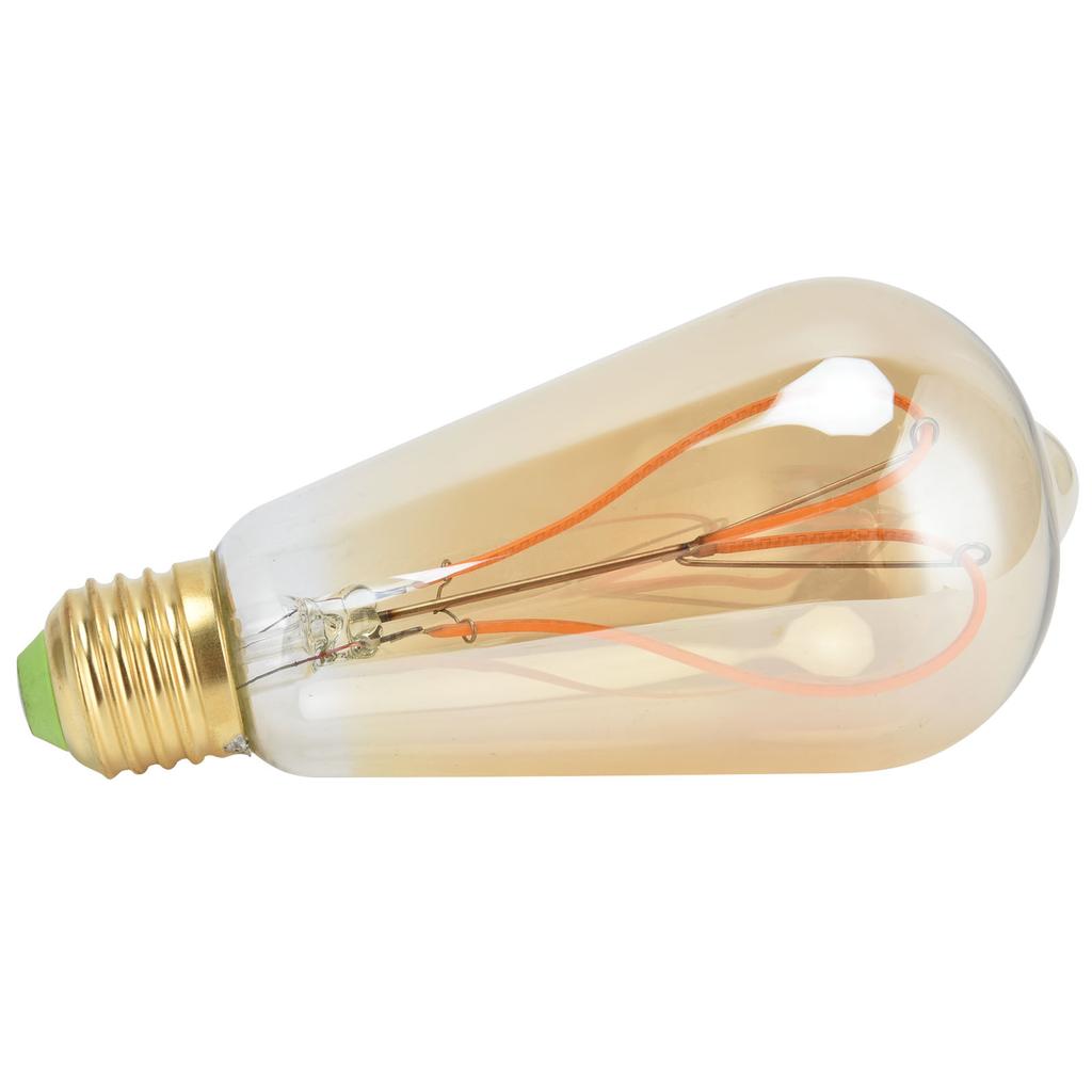 Vintage Light Bulb E27 4W High Light Transmittance Flexible Spiral Filament Adjustable Brightness Warm Light LED Bulb