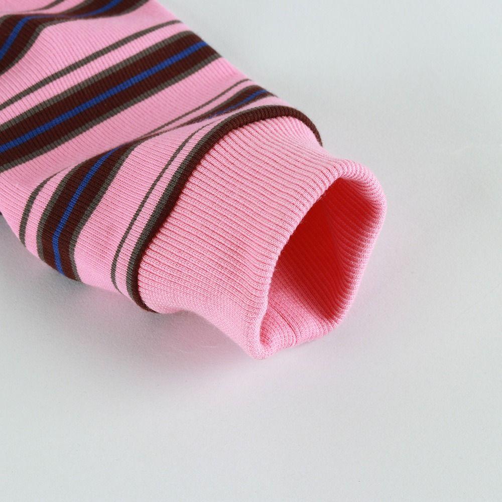 Fashionable Pet Dog Clothes Polyester Dog Pajamas Durable Puppy Stripes Jumpsuits  Summer