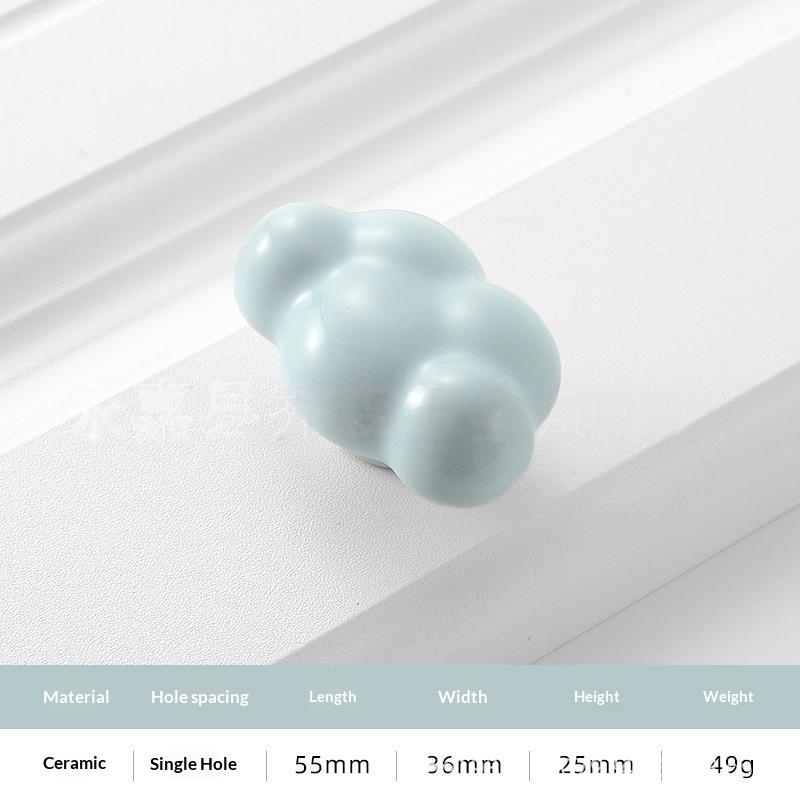 Manopole per Mobili a Forma di Nuvola in Ceramica Finitura Madreperla Iridescente Pomelli Colorati per Cameretta Bambini Armadio da Cucina Comodino Guardaroba