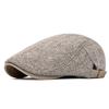 Men's Autumn Vintage Beret Hat Casual Striped Herringbone Street Octagonal Hat Suitable for Daily Wear and Outdoor Activities