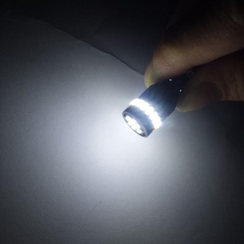 10Pcs W5W T10 LED Canbus Light No Error Car Interior Light 194 501 168 24SMD 3014 Chip Pure White trument Lights Auto T10 белый