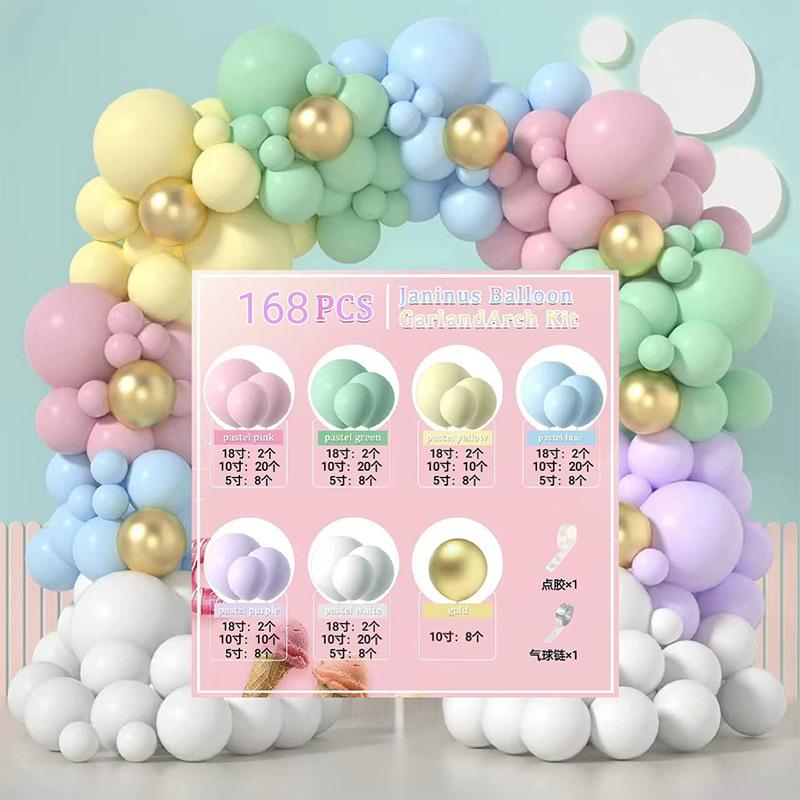 Arrange Decorative Balloon Chain Package Macaron Latex Balloon Set Birthday Wedding Room Wedding Party Balloon