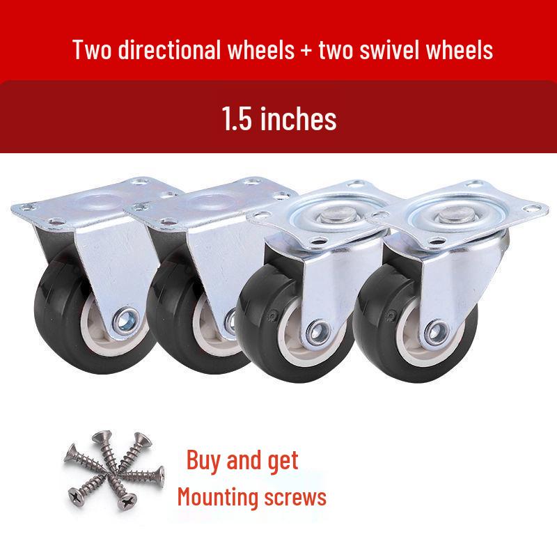 1-3 Inch Silent Swivel Caster Wheels with Brakes for Furniture and Trolleys