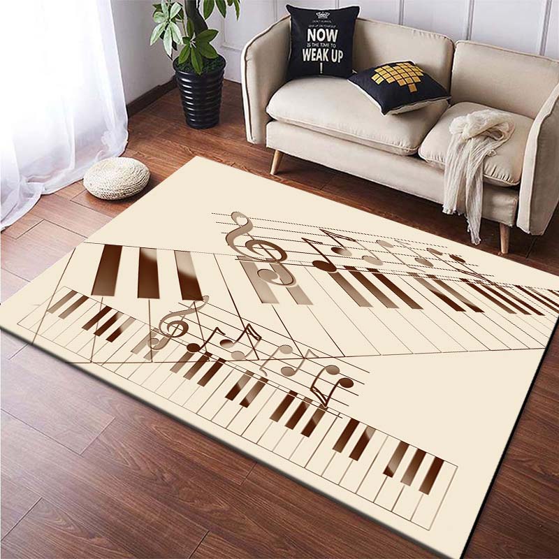Piano Keys Music Carpet Living Room Rug Home Decoration Anti-Slip Hallway Balcony Doormat Kitchen Bedroom Bathroom Floor Mats