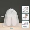 Portable Shoe Storage Drawstring Eco Storage Bag for Sundries Non-woven Bag Cover Anti-yellow White Shoe Dustproof Shoe Cover