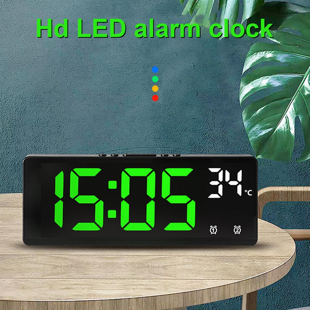 Electronic Digital Alarm Clock Travel Clock Featuring Colorful Font Easy to Read for Time Management