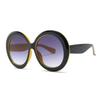 Unisex Big Round Sunglasses Retro Oversized Sun Glasses Vintage Gradient Black Shades Luxury Fashion Eyewear