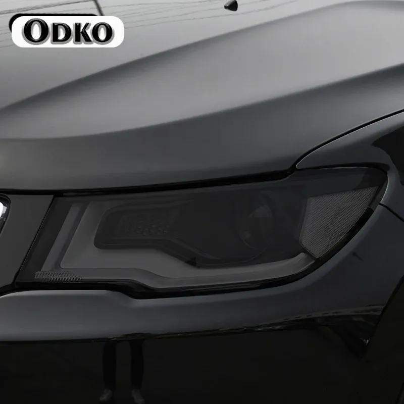 Car Headlight security Black Protective Film Taillight TPU adhesive film Sticker Accessore For Jeep Compass 2017 2018