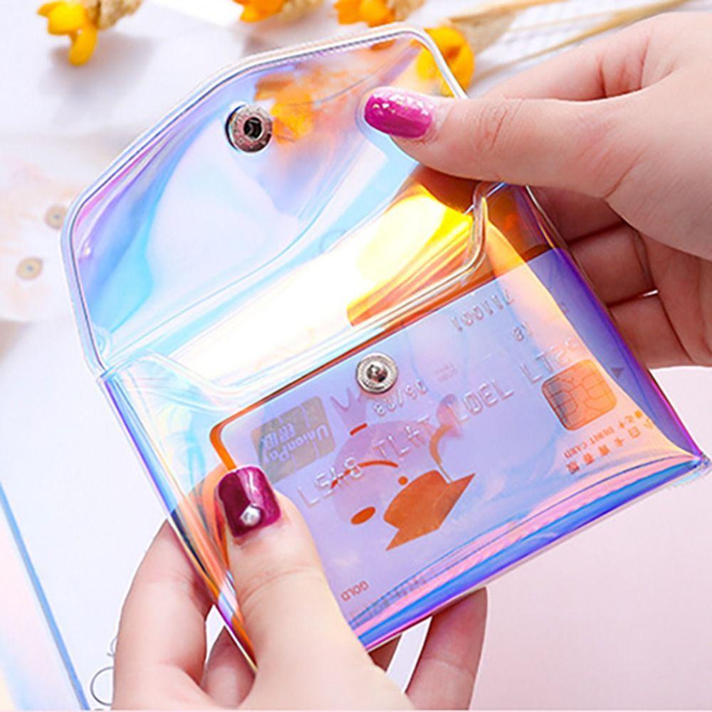 Multifunctional Pocket Wallet Transparent Credit Card Holder Portable Storage Bag  Men&Women