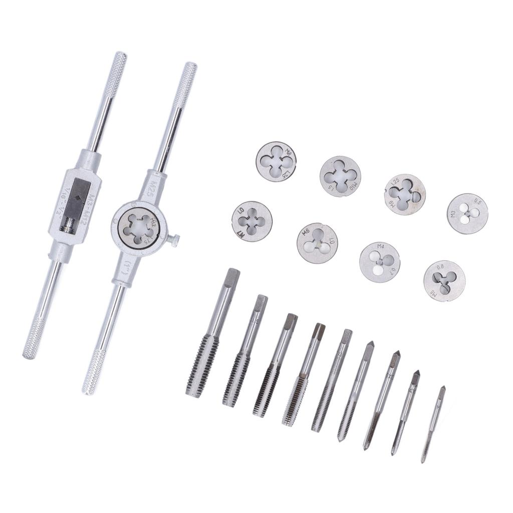 20Pcs Tap Die Set Tool Steel Car Repair Die Taps for Model Processing DIY Cast Iron Aluminum