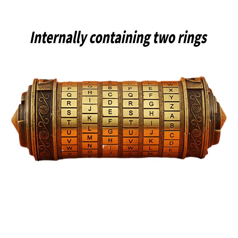 

Da Code Vinci Mini Cryptex Lock Puzzle Letter Password Boxs Eternity Rings Gift бронзовый