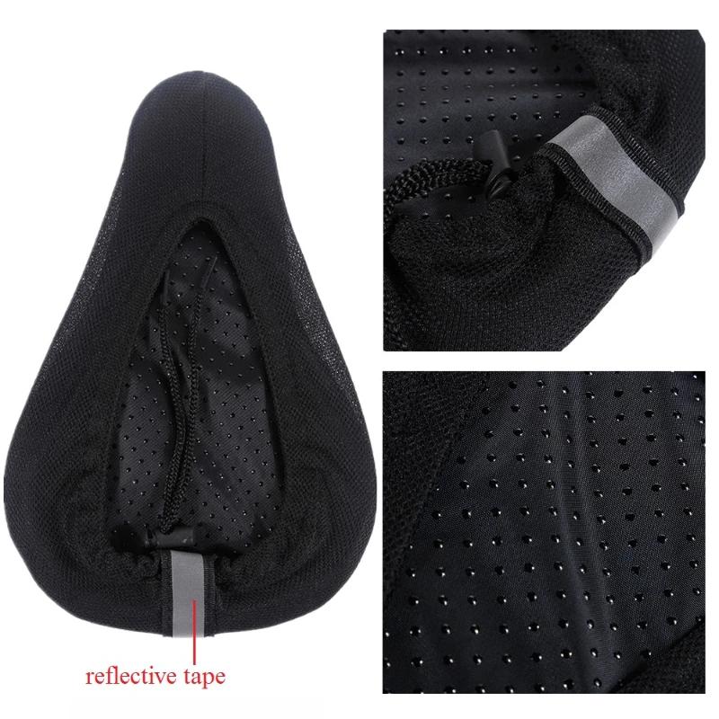 3D Bike Saddle Cover, Breathable Comfort Foam Seat Cushion for Cycling, Super Soft Bicycle Seat Pad for Men Women Bicycle Seat