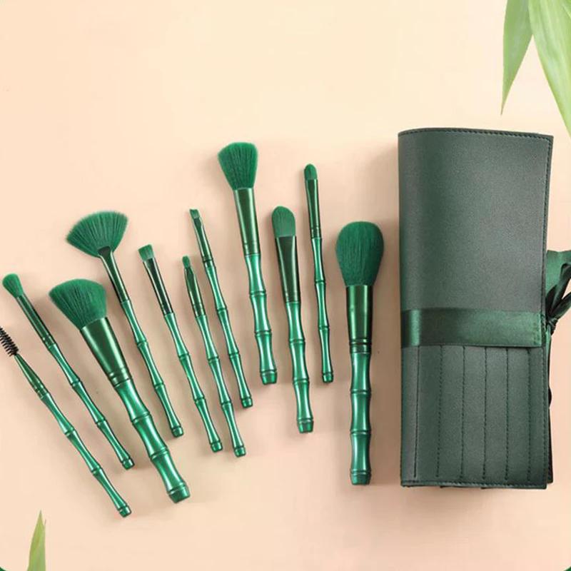 Bambus Make-up Pinsel Set Mit Weichen Borsten 12 Stück Rouge Und Puder Pinsel Make-up Werkzeuge