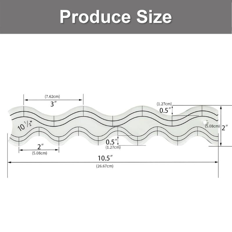 Wavy Sewing Rulers Patchwork Templates Clear Acrylic Quilting Templates For Sewing Machine Quilting And Patchwork Craft