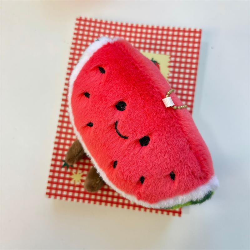 1/2 Stück Süße Wassermelonen Früchte Plüschtiere Spielzeug Schlüsselanhänger Anhänger Tasche Hängende Dekoration Rucksack Anhänger Geburtstagsgeschenke Paar Schlüsselanhänger