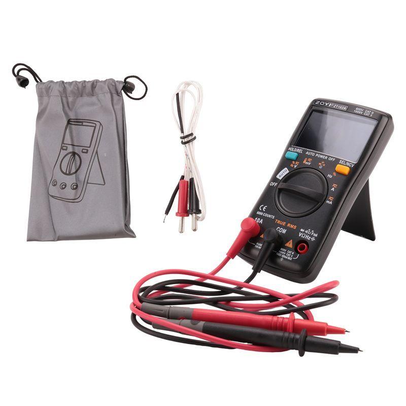 Efficientt-ZOYI ZT102A Digital Multimeter 6000 Counts Auto 113D Back Light AC/DC Voltmeter Transistor Tester Frequency Diode Tem