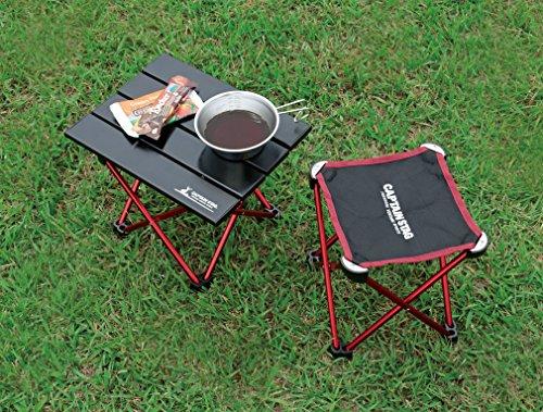 Captain Stag (CAPTAIN STAG) Table, Aluminum Roll Table, Mini, Black, with Case, Trekker UC-530