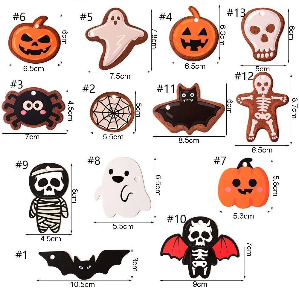 50 ks DIY Dárkové Halloweenské Jmenovky Papírové Halloweenské Papírové Kartičky Halloweenská Párty Dekorace
