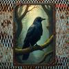 Vintage Raven Metal Wall Art 8x12 Inch Rustic Gothic Home Decor