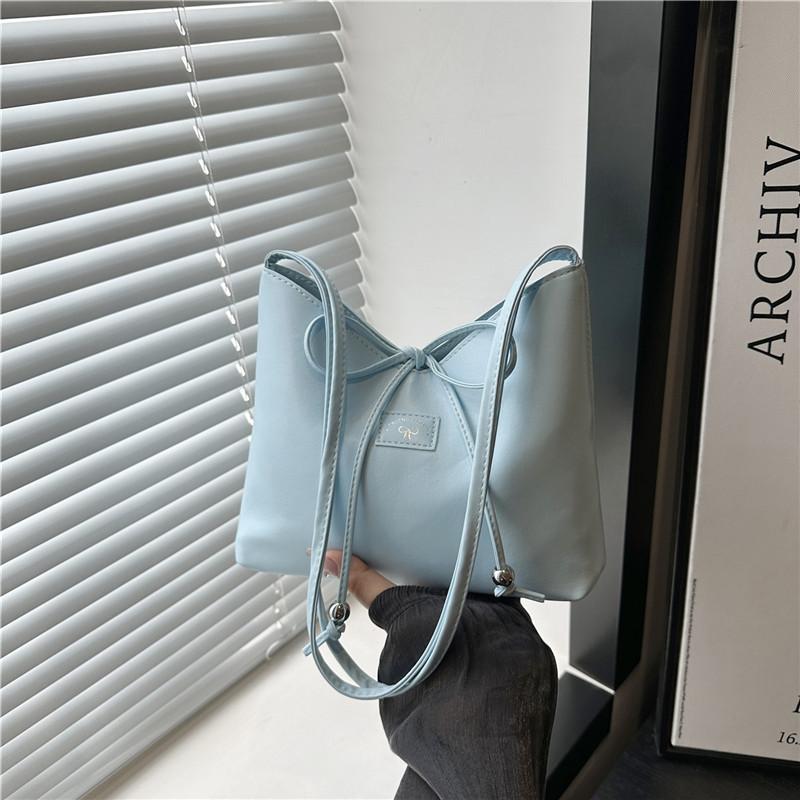 

Premium foreign style bag women s 2025 new summer versatile shoulder underarm bag bow commuter tote bag синий