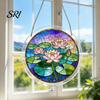 Lebendiges Schatten Puzzle Spielzeug Acryl Puzzle Sonnenfänger Fensteraufhängung Kit, Buntglas Stil DIY Interaktive Heimdekoration Puzzles Gartendekoration,