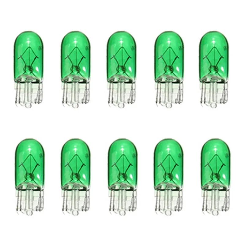 

10 шт. W2W T5 12 В 1,2 Вт автомобильная галогенная лампа подсветка приборов приборная панель лампа салона автомобиля стайлинг синий красный янтарный желтый зелёный