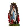Catholic Holy Statue of Our Lady of Lourdes Painted Resin Ornament Goddess Statuette Figure Figurine Home Decoration Gift