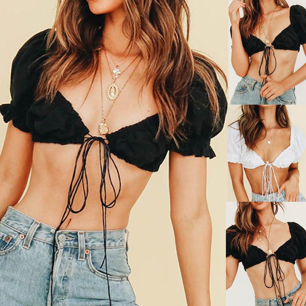 

Модные женские повседневные однотонные повязки с пышными рукавами, жилет, шорты, топы