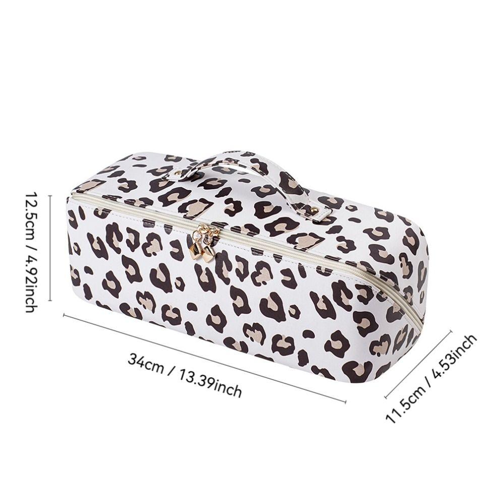 Large Capacity Hair Dryer Storage Bag PU Leather Carrying Case New Curler Storage Bag  Travel Use