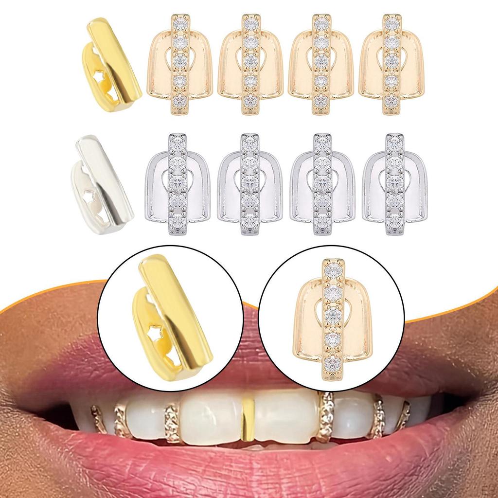 5x Grills for Your Teeth Gifts Men Women Halloween Tooth Cap Gap Grillz