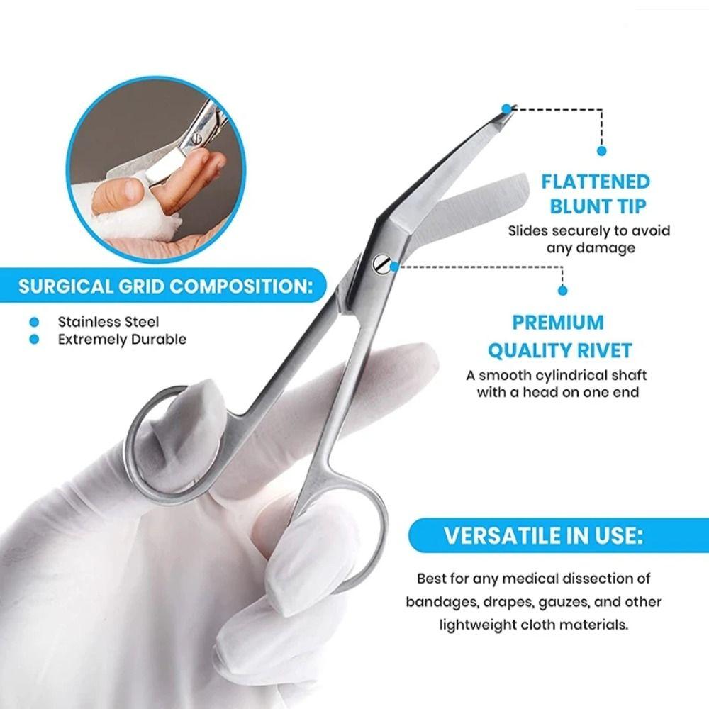 Anti-rust Home Use Curved 11cm Gauze Scissors Bandage Scissors Stainless Steel Nurse Scissors