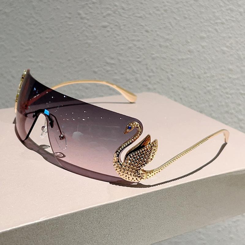 JYL TS Sunglasses UV Protection Frameless Metal Leopard/3610