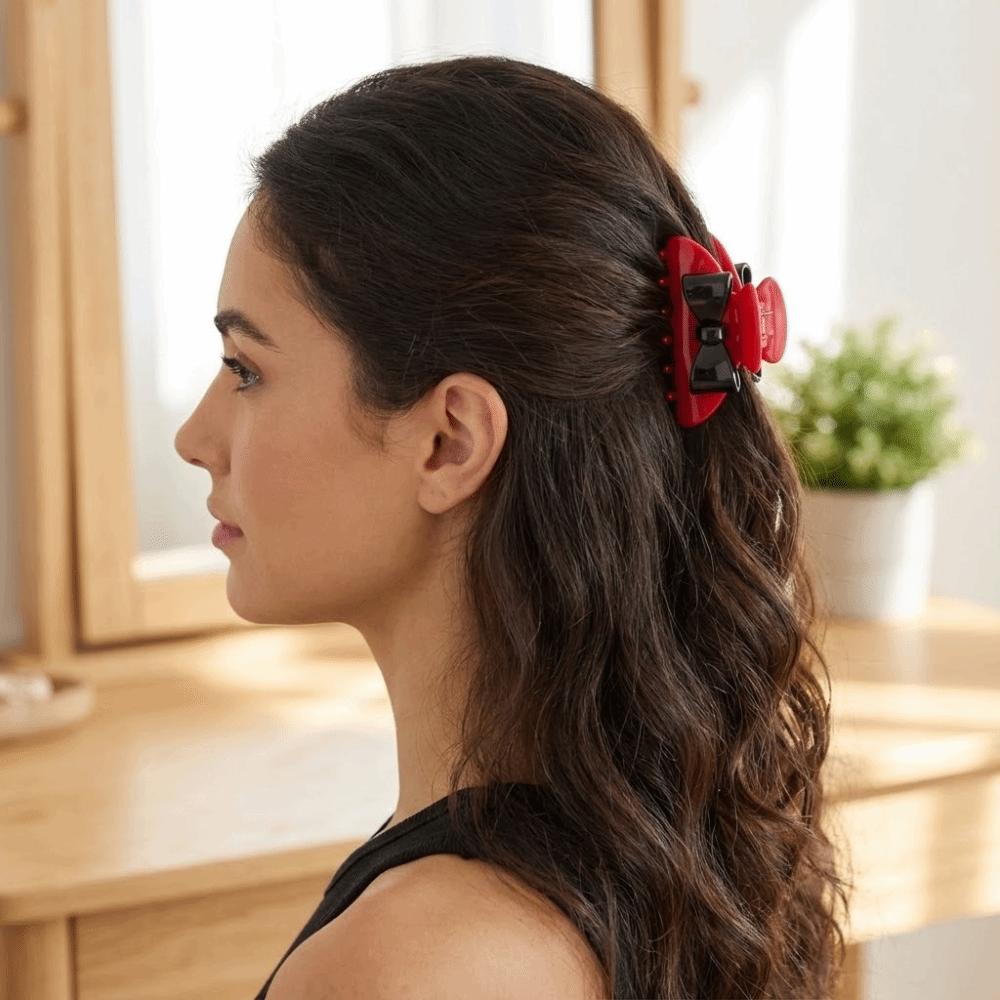 Headdress Bow Hair Claw Korean Style Acetate Shark Clip Fashion Bowknot Claw Clip  Daily