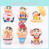 Crayon Shinchan Snack Time Series Dessert Ice Cream Pvc Model Figurine Cake Display Blind Box Toy