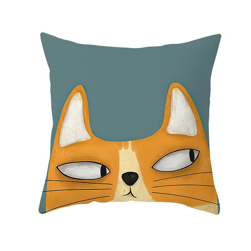 Nordic, Fresh and Cute Cartoon Pillowcase, Home Sofa, Car Bedside, Office Cushion Cover