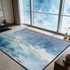 Vintage Blue Abstract Carpet Luxury Living Room High-end Washable Rug Bedroom Bed End Anti-slip Customizable Floor Mat Office