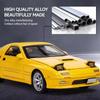 Diecast 1/32 Mazda RX7 RX-7 FC INITIAL D Miniatures Alloy Metal Car Model Toy Sound & Light Vehicle Toys for Boy Children Gifts