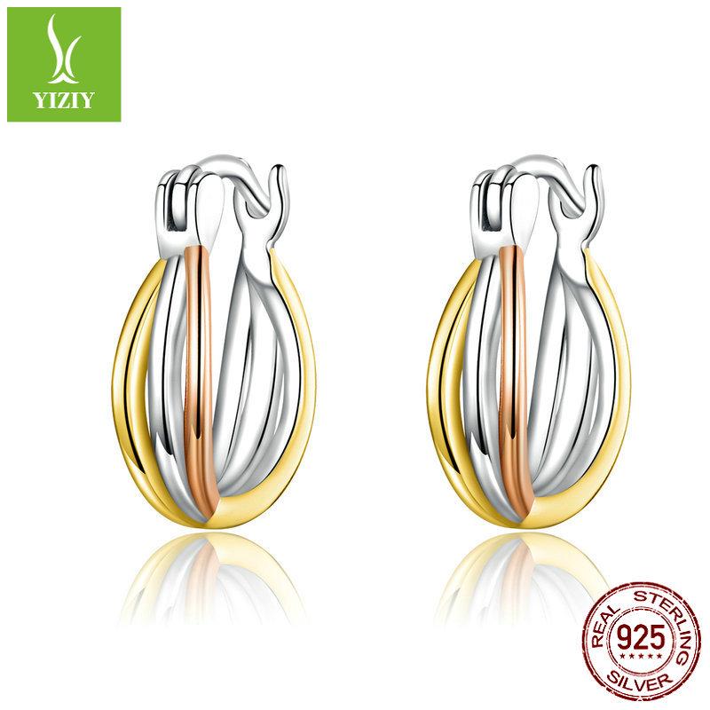 

Серьги из стерлингового серебра 925 пробы с разделением цвета - Платиновое покрытие