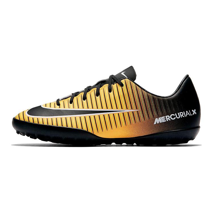 Nike Mercurial JR MercurialX Victory 6 TF Низкие Детские Футбольные Бутсы Желтый Черный Детские 831949-801 38.5